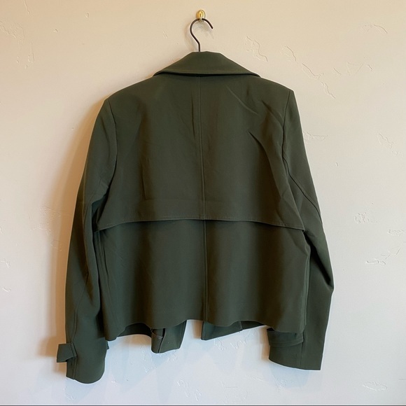 PREMISE STUDIO Camo Green Open Front Cropped Fashion Jacket - Picture 6 of 9